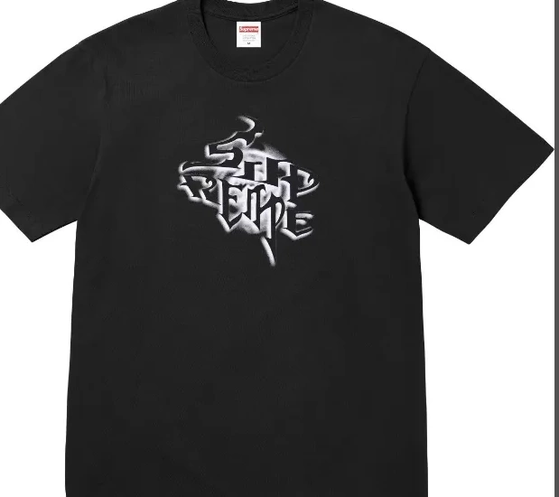 printed S black XL white M 24FW in T-shirt letter WEEK18 and L 0513